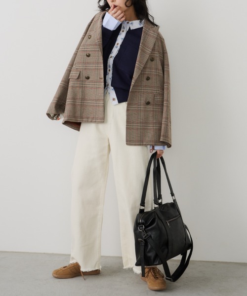 Unitage（ユニテージ）の「2wayボストントートバッグ/トラベルボストンバッグ【select item】（ボストンバッグ・レディース・ブラック/アイボリー・FREE）」の13枚目の写真