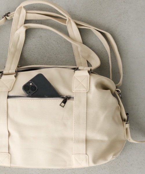 Unitage（ユニテージ）の「2wayボストントートバッグ/トラベルボストンバッグ【select item】（ボストンバッグ・レディース・ブラック/アイボリー・FREE）」の21枚目の写真