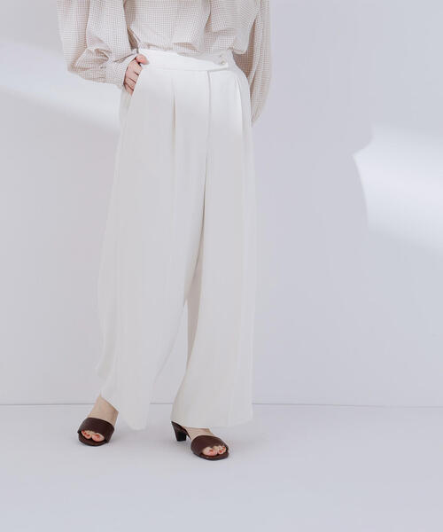 NATURAL BEAUTY BASIC(ナチュラルビューティーベーシック)の「◇メタルポイントワイドパンツ(その他パンツ・レディース・チャコールグレー/オフホワイト/ライトグリーン・MEDIUM/P/S)」の9枚目の写真