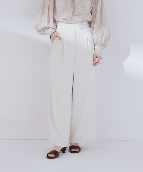 NATURAL BEAUTY BASIC(ナチュラルビューティーベーシック)の「◇メタルポイントワイドパンツ(その他パンツ・レディース・チャコールグレー/オフホワイト/ライトグリーン・MEDIUM/P/S)」の10枚目の写真
