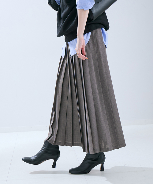 journal standard L'essage（ジャーナルスタンダードレサージュ）の「TWトロ/ストライプ プリーツスカート（スカート・レディース・ブラック/グレー・38/36）」の9枚目の写真