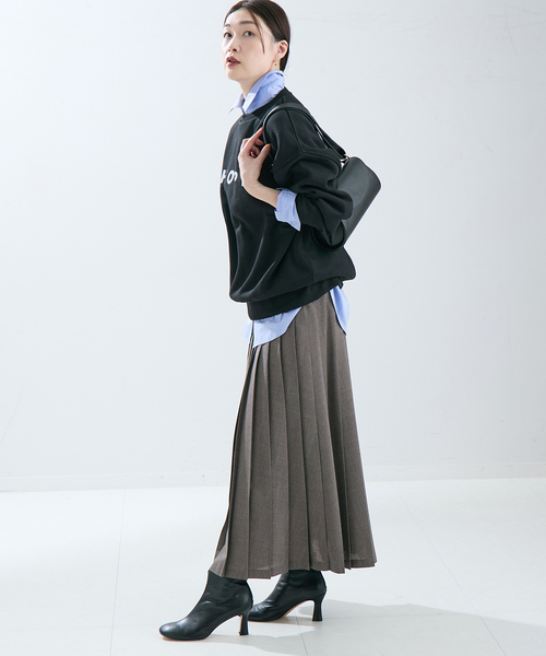 journal standard L'essage（ジャーナルスタンダードレサージュ）の「TWトロ/ストライプ プリーツスカート（スカート・レディース・ブラック/グレー・38/36）」の11枚目の写真