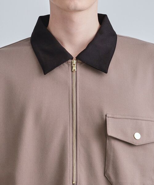 tk.TAKEO KIKUCHI（ティーケータケオキクチ）の「ハードポンチハーフジップポロカットソー（Tシャツ/カットソー・メンズ・ブラウン系その他/ブラック/ホワイト・02/01/03）」の20枚目の写真