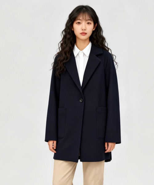 Filomo（フィローモ）の「[Filomo]チェスターコート カシミヤ ブレンド ウール（チェスターコート・レディース・ネイビー/ブラック/グレイッシュベージュ・FREE）」の12枚目の写真