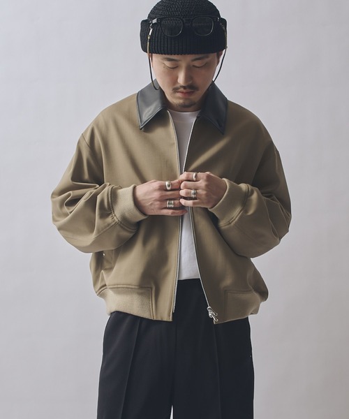 Lui's(ルイス)の「SURJENT ショートジップブルゾン(ブルゾン・メンズ・ベージュ/ブラック・2/1)」の7枚目の写真