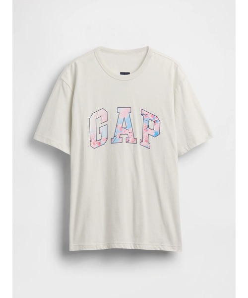 GAP(ギャップ)の「リラックスフィット SAKURA GAPロゴTシャツ(Tシャツ/カットソー・メンズ・ネイビー/ホワイト・XS/S/M/L/XL)」の4枚目の写真