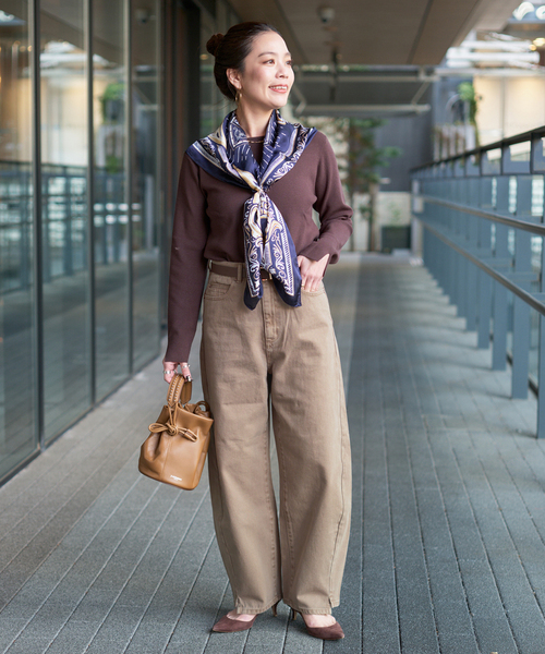 B.C STOCK（ベーセーストック）の「《追加7》ウォッシャブル / DU JOUR / デュ ジュール BARREL BAGGY JEAN（デニムパンツ・レディース・ピンク系その他/ブルー/ベージュ/ネイビー・38/36/34）」の7枚目の写真