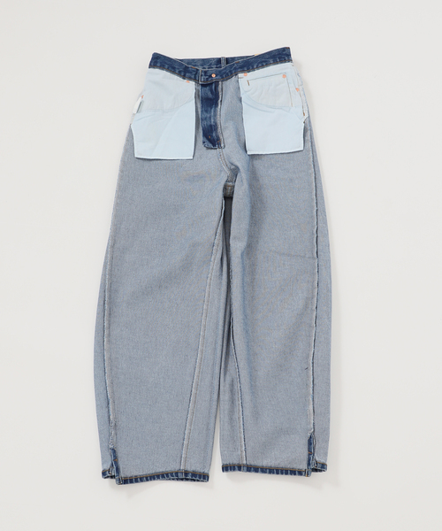 B.C STOCK（ベーセーストック）の「《追加7》ウォッシャブル / DU JOUR / デュ ジュール BARREL BAGGY JEAN（デニムパンツ・レディース・ピンク系その他/ブルー/ベージュ/ネイビー・38/36/34）」の12枚目の写真