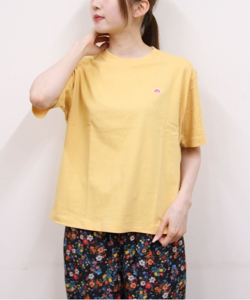 DANTON(ダントン)の「DANTON/ダントン ショートTEE SHORT TEE DT-C0404 CJJ(Tシャツ/カットソー・レディース・ネイビー/オレンジ/チャコールグレー/ホワイト・M)」の4枚目の写真
