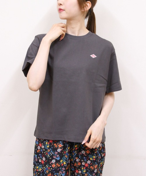 DANTON(ダントン)の「DANTON/ダントン ショートTEE SHORT TEE DT-C0404 CJJ(Tシャツ/カットソー・レディース・ネイビー/オレンジ/チャコールグレー/ホワイト・M)」の10枚目の写真