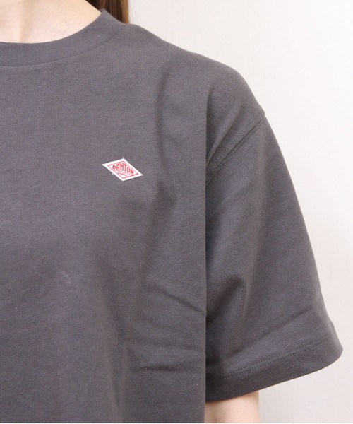 DANTON(ダントン)の「DANTON/ダントン ショートTEE SHORT TEE DT-C0404 CJJ(Tシャツ/カットソー・レディース・ネイビー/オレンジ/チャコールグレー/ホワイト・M)」の9枚目の写真