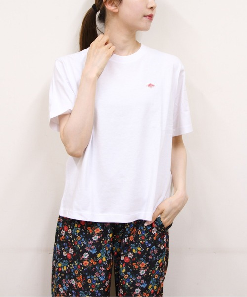 DANTON(ダントン)の「DANTON/ダントン ショートTEE SHORT TEE DT-C0404 CJJ(Tシャツ/カットソー・レディース・ネイビー/オレンジ/チャコールグレー/ホワイト・M)」の6枚目の写真