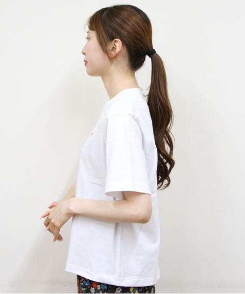 DANTON(ダントン)の「DANTON/ダントン ショートTEE SHORT TEE DT-C0404 CJJ(Tシャツ/カットソー・レディース・ネイビー/オレンジ/チャコールグレー/ホワイト・M)」の7枚目の写真