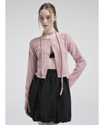 Wave Scarf Cardigan, Pink