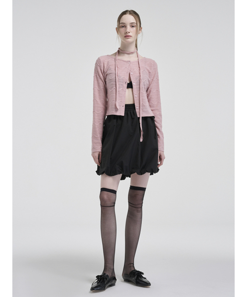 ETMON(エトモン)の「Wave Scarf Cardigan, Pink(カーディガン/ボレロ・レディース・その他・FREE)」の3枚目の写真