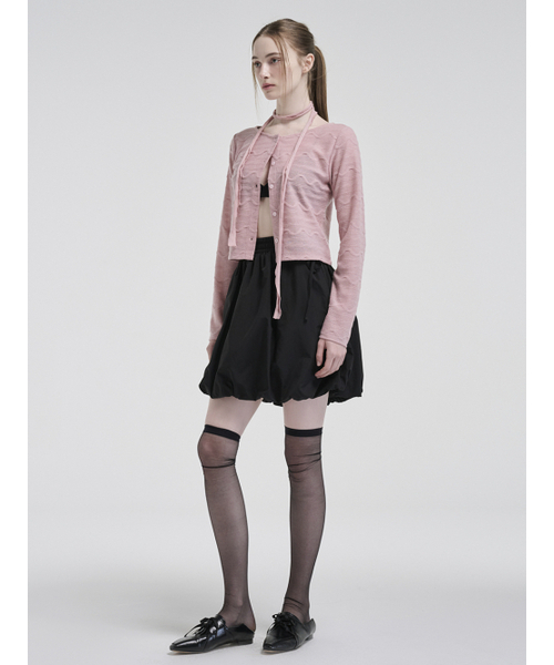 ETMON(エトモン)の「Wave Scarf Cardigan, Pink(カーディガン/ボレロ・レディース・その他・FREE)」の4枚目の写真