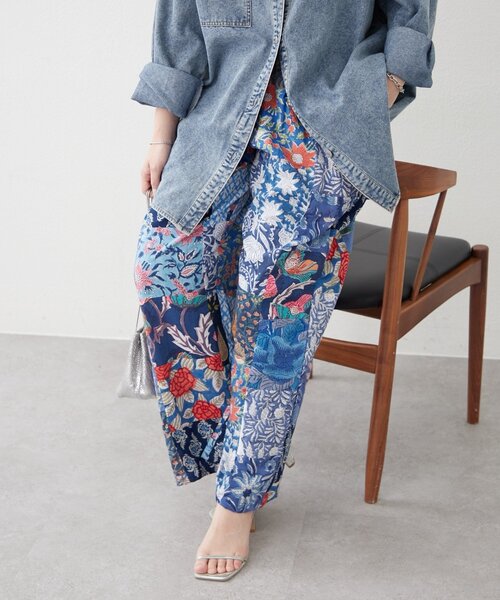 Remind me and forever(リマインドミーアンドフォーエバー)の「【nane】【India series】パッチワークイージーパンツ(その他パンツ・レディース・ブラック/ブルー・FREE)」の1枚目の写真