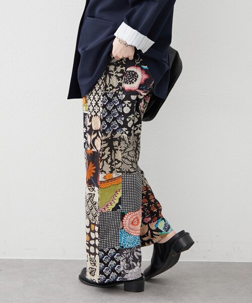 Remind me and forever(リマインドミーアンドフォーエバー)の「【nane】【India series】パッチワークイージーパンツ(その他パンツ・レディース・ブラック/ブルー・FREE)」の2枚目の写真