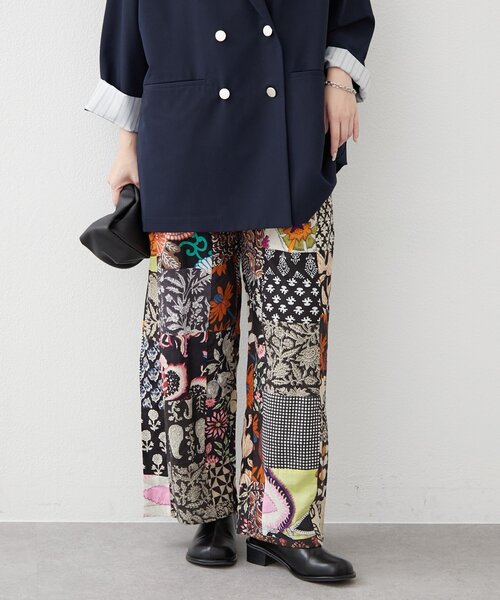 Remind me and forever(リマインドミーアンドフォーエバー)の「【nane】【India series】パッチワークイージーパンツ(その他パンツ・レディース・ブラック/ブルー・FREE)」の3枚目の写真