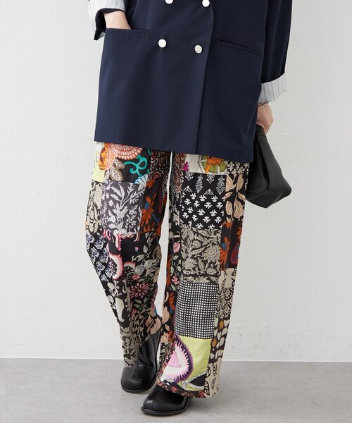 Remind me and forever(リマインドミーアンドフォーエバー)の「【nane】【India series】パッチワークイージーパンツ(その他パンツ・レディース・ブラック/ブルー・FREE)」の4枚目の写真