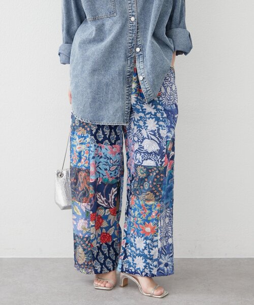 Remind me and forever(リマインドミーアンドフォーエバー)の「【nane】【India series】パッチワークイージーパンツ(その他パンツ・レディース・ブラック/ブルー・FREE)」の13枚目の写真