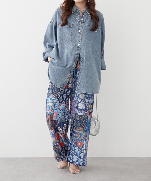 Remind me and forever(リマインドミーアンドフォーエバー)の「【nane】【India series】パッチワークイージーパンツ(その他パンツ・レディース・ブラック/ブルー・FREE)」の15枚目の写真