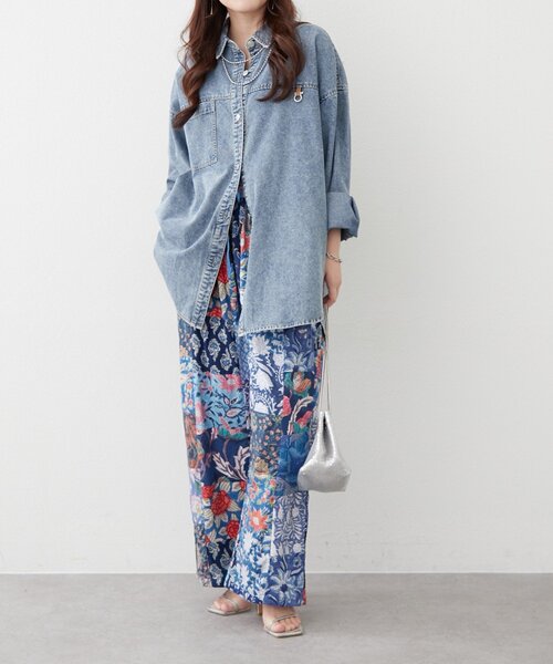 Remind me and forever(リマインドミーアンドフォーエバー)の「【nane】【India series】パッチワークイージーパンツ(その他パンツ・レディース・ブラック/ブルー・FREE)」の19枚目の写真