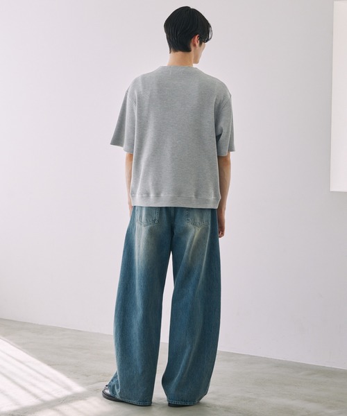 LUENNA（ルエナ）の「【LUENNA】Thermal Henley Neck T-Shirt / サーマルヘンリーネックTシャツ（Tシャツ/カットソー・メンズ・グレー/ブラック・S/M/L）」の9枚目の写真