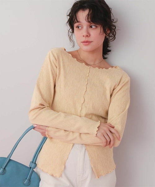セール】スリットデザイントップス（Tシャツ/カットソー）｜titivate