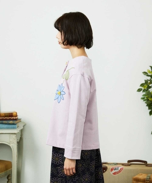 Jocomomola(ホコモモラ)の「Palominos flor フラワーアップリケカーディガン(カーディガン/ボレロ・レディース・ライトピンク/ブルー・40)」の19枚目の写真