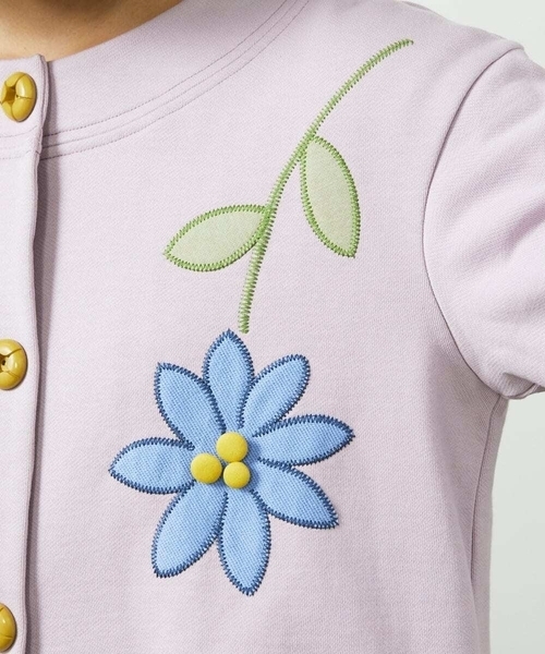 Jocomomola(ホコモモラ)の「Palominos flor フラワーアップリケカーディガン(カーディガン/ボレロ・レディース・ライトピンク/ブルー・40)」の11枚目の写真