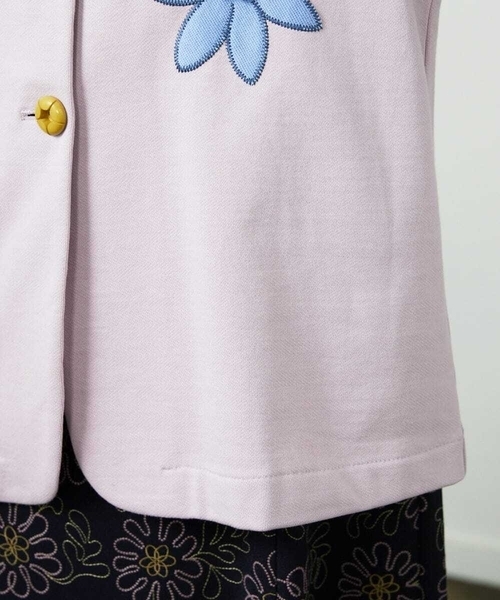 Jocomomola(ホコモモラ)の「Palominos flor フラワーアップリケカーディガン(カーディガン/ボレロ・レディース・ライトピンク/ブルー・40)」の14枚目の写真