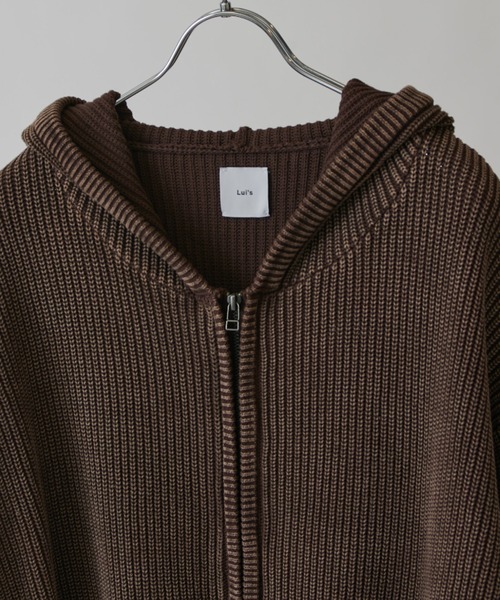 Lui's(ルイス)の「スノーウォッシュジップパーカー(パーカー・メンズ・ブラウン/チャコールグレー・FREE)」の5枚目の写真