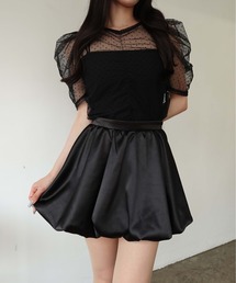 【INGNI　SOELA】【再入荷】サテンバルーンスカパン／WEB限定