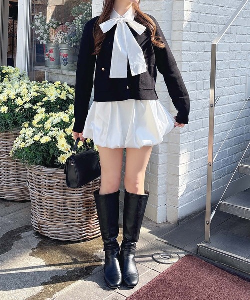 SOELA（ソエラ）の「【INGNI　SOELA】【再入荷】サテンバルーンスカパン／WEB限定（スカート・レディース・オフホワイト/ブラック・M）」の20枚目の写真