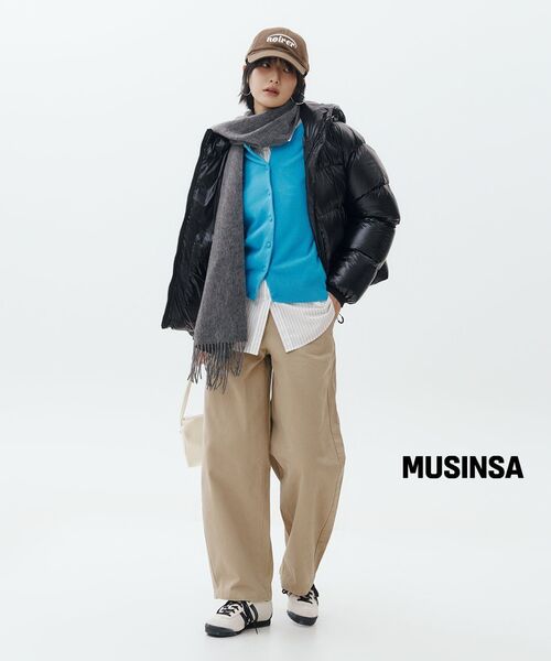 MUSINSA STANDARD WOMAN（ムシンサスタンダードウーマン）の「[シティレジャー] ウィメンズシアリップストップフーデッドダウンショートパディングジャケット [ブラック]（ダウンジャケット/コート・レディース・その他・SMALL/MEDIUM/LARGE/X-SMALL）」の14枚目の写真