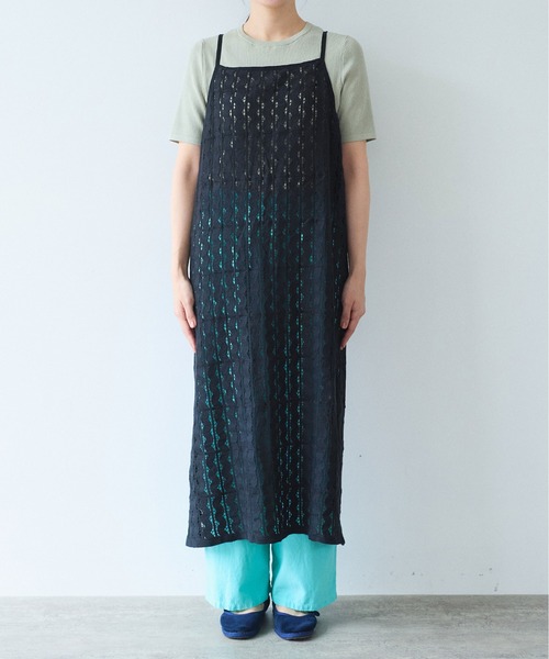 yuni（ユニ　）の「Cotton/wave lace petti ワンピース（ワンピース・レディース・ホワイト/ブラック・FREE）」の5枚目の写真