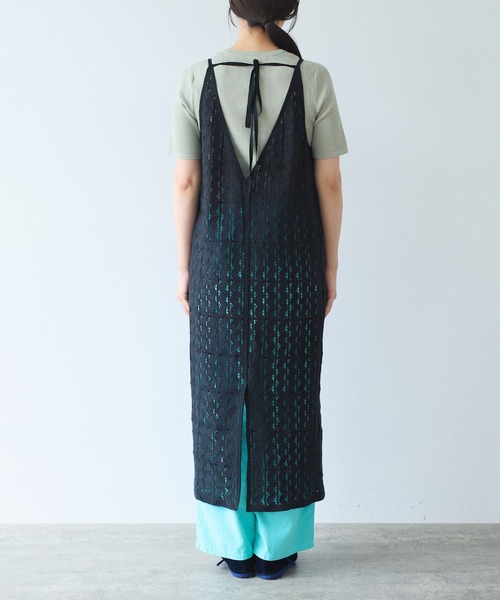 yuni（ユニ　）の「Cotton/wave lace petti ワンピース（ワンピース・レディース・ホワイト/ブラック・FREE）」の7枚目の写真