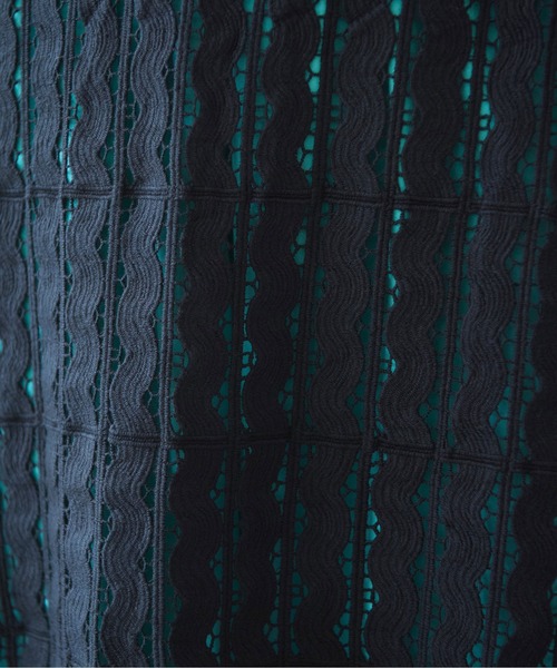 yuni（ユニ　）の「Cotton/wave lace petti ワンピース（ワンピース・レディース・ホワイト/ブラック・FREE）」の12枚目の写真