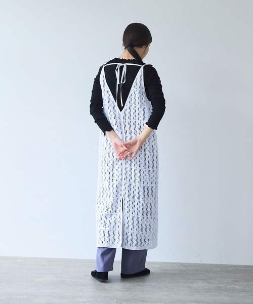 yuni（ユニ　）の「Cotton/wave lace petti ワンピース（ワンピース・レディース・ホワイト/ブラック・FREE）」の16枚目の写真