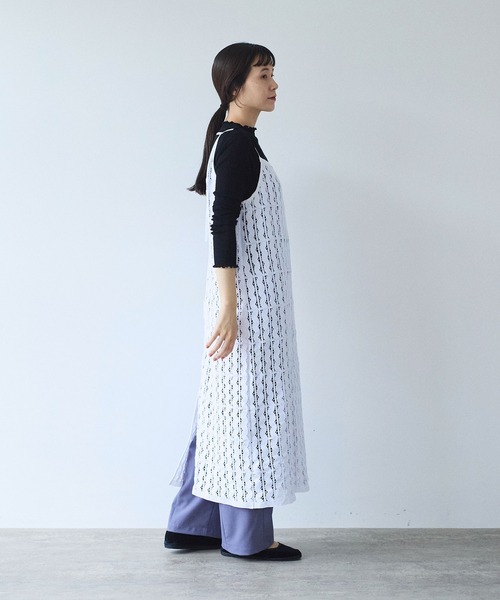 yuni（ユニ　）の「Cotton/wave lace petti ワンピース（ワンピース・レディース・ホワイト/ブラック・FREE）」の17枚目の写真