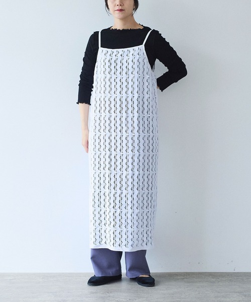 yuni（ユニ　）の「Cotton/wave lace petti ワンピース（ワンピース・レディース・ホワイト/ブラック・FREE）」の19枚目の写真