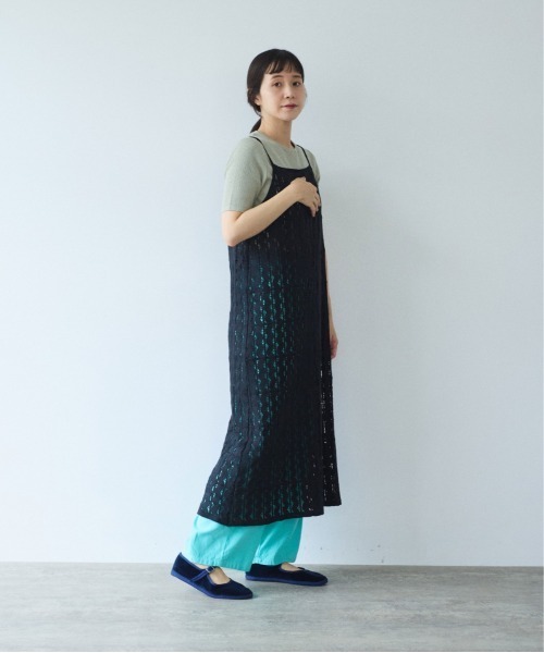 yuni（ユニ　）の「Cotton/wave lace petti ワンピース（ワンピース・レディース・ホワイト/ブラック・FREE）」の4枚目の写真