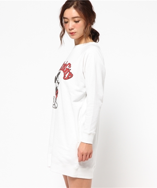 MOUSSY（マウジー）の「NEW YORK CITY MICKEY OPJ（ワンピース・レディース・カーキ/ブラック/トップグレー/キャメル/ホワイト・FREE）」の7枚目の写真