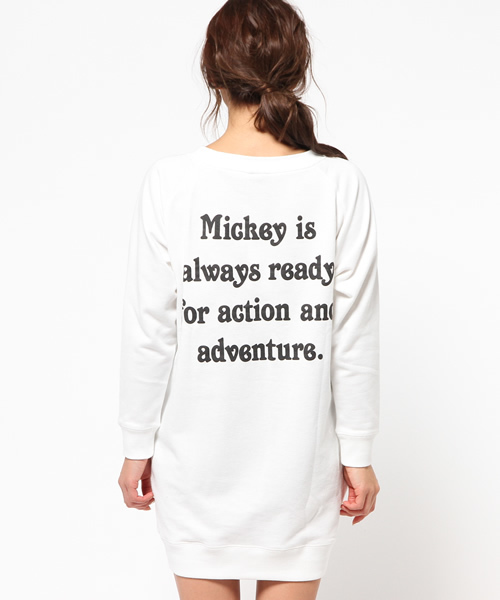 MOUSSY（マウジー）の「NEW YORK CITY MICKEY OPJ（ワンピース・レディース・カーキ/ブラック/トップグレー/キャメル/ホワイト・FREE）」の8枚目の写真