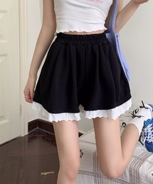 c.u.l | レース フリル タック入りショートパンツ culw903(その他パンツ)