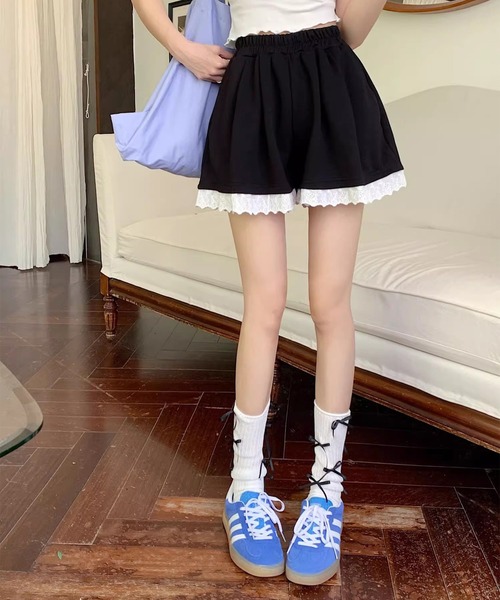 c.u.l（シーユーエル）の「レース フリル タック入りショートパンツ culw903（その他パンツ・レディース・ブラック/ホワイト/グレー・S/M）」の20枚目の写真