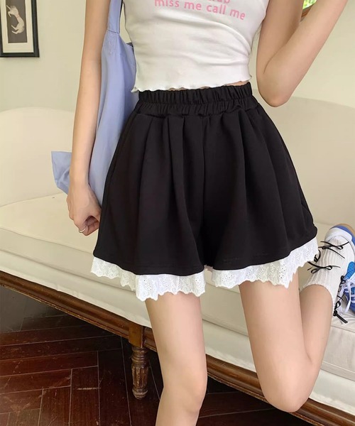 c.u.l（シーユーエル）の「レース フリル タック入りショートパンツ culw903（その他パンツ・レディース・ブラック/ホワイト/グレー・S/M）」の21枚目の写真