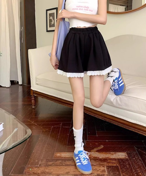c.u.l（シーユーエル）の「レース フリル タック入りショートパンツ culw903（その他パンツ・レディース・ブラック/ホワイト/グレー・S/M）」の22枚目の写真