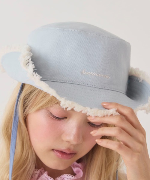 kaorinomori(カオリノモリ)の「kaorinomori プラーハット ロア / カオリノモリ(ハット・レディース・ブラック/ライトブルー/ホワイト・M/57.5cm)」の3枚目の写真